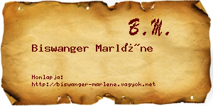 Biswanger Marléne névjegykártya